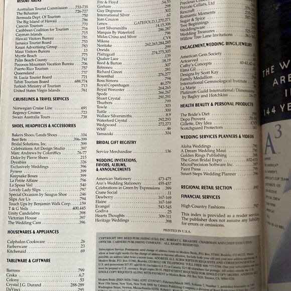 Vintage MODERN BRIDE Magazine February March 1995 - Picture 7 of 7